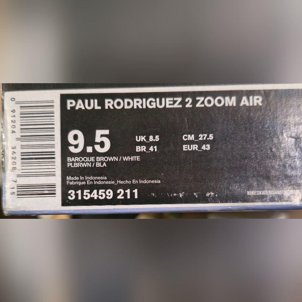 NIKE Paul Rodriguez 2 Zoom Air SB - Picture 11 of 12
